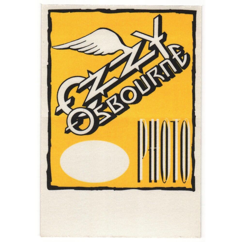 Vintage 1991 Ozzy Osbourne Concert Backstage Pass Photo